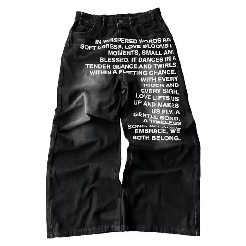 Jeans text swag