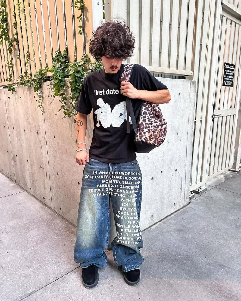 Jeans text swag